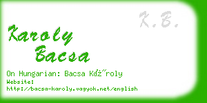 karoly bacsa business card